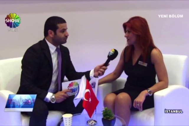 برنامج العرض الإقتصادي بإذاعة [Show Türk] حول شؤون الممارسات بمعرض إسطنبول للإنشاءات المنعقد في عام 2015